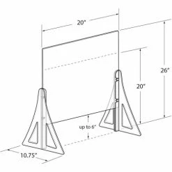 Global Approved 179770-187 Counter Cashier Shield Acrylic 20"W x 26"H 11 Global Approved 179770-187 Counter Cashier Shield Acrylic 20"W x 26"H -Server & Expediter Supplies Sales 179770 187 4
