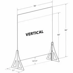 Global Approved 179776-187 Counter Cashier Shield Acrylic 30"W x 46"H -Server & Expediter Supplies Sales 179776 187 3