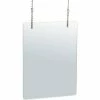 Global Approved 179902 Hanging Cashier Shield, Acrylic 18"W x 24"H - Pkg Qty 2