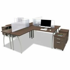 Linea Italia® Translucent Polycarbonate Desktop Partition Privacy Panel, 47"W -Server & Expediter Supplies Sales 199723 X