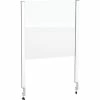 Global IndustrialΓäó Cashier Shield 24"W x 24"H, With Clamp On Base, Silver -Server & Expediter Supplies Sales 298644