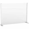 Global Industrial™ Cashier Shield 48"W X 36"H, With Racetrack Base, Silver -Server & Expediter Supplies Sales 298647
