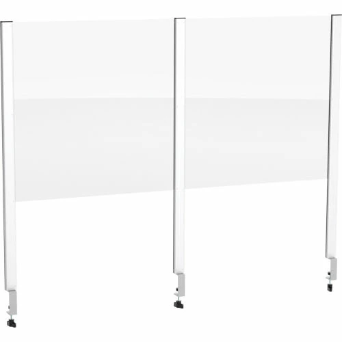 Global Industrial™ Cashier Shield 48"W X 24"H W/ Clamp On Base And Center Clamp On Base Silver 3 Global Industrial™ Cashier Shield 48"W X 24"H W/ Clamp On Base And Center Clamp On Base Silver