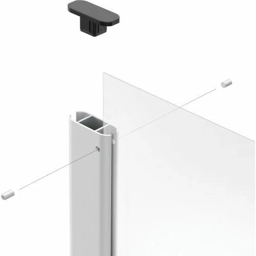 Global Industrial™ Cashier Shield 96"W X 36"H W/ Clamp On Base And Center Clamp On Base Silver 6 Global Industrial™ Cashier Shield 96"W X 36"H W/ Clamp On Base And Center Clamp On Base Silver - Image 4