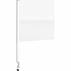 Global Industrial™ Cashier Shield 48"W X 36"H Add-On, With Center Clamp On Base, Silver -Server & Expediter Supplies Sales 298652 1