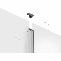 Global Industrial™ Cashier Shield 24"W X 24"H Add-On, With Center Clamp On Base, Silver -Server & Expediter Supplies Sales 298652 03