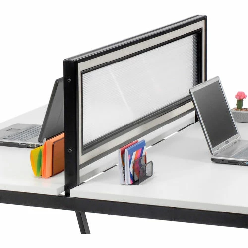Interion By Global Industrial Interion® Translucent Partition For Double Collaboration Desk 5 Interion By Global Industrial Interion® Translucent Partition For Double Collaboration Desk - Image 3