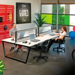 Interion By Global Industrial Interion® Translucent Partition For Double Collaboration Desk 24 Interion By Global Industrial Interion® Translucent Partition For Double Collaboration Desk -Server & Expediter Supplies Sales 694860 05