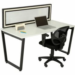 Interion By Global Industrial Interion® Universal Clamp-On Desk Partition - Frosted -Server & Expediter Supplies Sales 695445 04