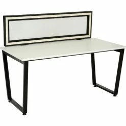 Interion By Global Industrial Interion® Universal Clamp-On Desk Partition - Frosted -Server & Expediter Supplies Sales 695445 08