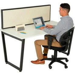 Interion By Global Industrial Interion® Universal Clamp-On Desk Partition - Fabric -Server & Expediter Supplies Sales 695446 02