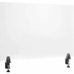 Interion By Global Industrial Interion® Mounted Clear Desk Divider, 36"W x 24"H