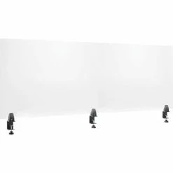 Interion By Global Industrial Interion® Mounted Clear Desk Divider, 60"W x 24"H