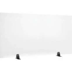 Interion By Global Industrial Interion® Freestanding Clear Desk Divider, 48"W x 24"H