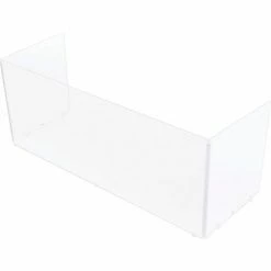 Interion By Global Industrial Interion® Tri-Fold Acrylic Desk Shield, 58"W x 20"D x 24"H, Clear -Server & Expediter Supplies Sales 695946 02