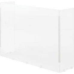 Interion By Global Industrial Interion® Tri-Fold Acrylic Desk Shield, 40"W x 11"D x 30"H, Clear