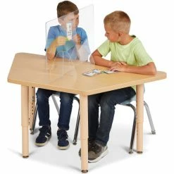 Jonti-Craft® See-Thru Table Divider Shields - 2 Station - 30"W x 8"D x 16"H -Server & Expediter Supplies Sales 9823JC 03