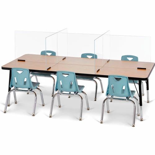 Jonti-Craft® See-Thru Table Divider Shields - 6 Station - 70-1/2"W x 29-1/2"D x 16"H 5 Jonti-Craft® See-Thru Table Divider Shields - 6 Station - 70-1/2"W x 29-1/2"D x 16"H - Image 3