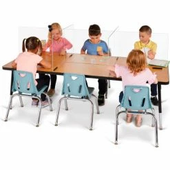 Jonti-Craft® See-Thru Table Divider Shields - 6 Station - 70-1/2"W x 29-1/2"D x 16"H 11 Jonti-Craft® See-Thru Table Divider Shields - 6 Station - 70-1/2"W x 29-1/2"D x 16"H -Server & Expediter Supplies Sales 9834JC 04