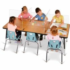 Jonti-Craft® See-Thru Table Divider Shields - 6 Station - 70-1/2"W x 29-1/2"D x 16"H 12 Jonti-Craft® See-Thru Table Divider Shields - 6 Station - 70-1/2"W x 29-1/2"D x 16"H -Server & Expediter Supplies Sales 9834JC 05