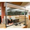 Anchor Industries. Anchor Porta-Shield Desktop Vinyl Divider, 4'W x 3'H - Clear