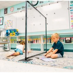 Anchor Industries. Anchor Porta-Shield Desktop Vinyl Divider, 4'W x 4'H - Clear -Server & Expediter Supplies Sales 9999060 06 1