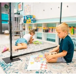 Anchor Industries. Anchor Porta-Shield Desktop Vinyl Divider, 4'W x 3'H - Clear -Server & Expediter Supplies Sales 9999060 07