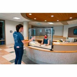 Anchor Industries. Anchor Porta-Shield Desktop Vinyl Divider, 4'W x 4'H - Clear -Server & Expediter Supplies Sales 9999060 09 1