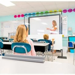 Anchor Industries. Anchor Porta-Shield Freestanding Vinyl Divider, 8'W x 6-1/2'H - Clear/White -Server & Expediter Supplies Sales 9999080 03 1