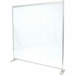 American Metalcraft Clear Freestanding Partition - 72"W x 72"H - Clear