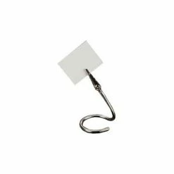 American Metalcraft SAC40 - Alligator Clip Card Holder, Swirly Base, "C" Design, Chrome