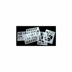 American Metalcraft SECSTN5 - Securit Stencil Set, 9" x 13", Transparent, Set Of 6