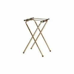 American Metalcraft TRSD1815 - Deluxe Tray Stand, 19-1/2" x 15" x 31", Black Nylon Straps, Folding