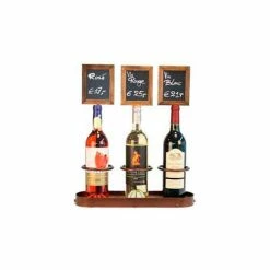 American Metalcraft WBWR3 - Securit Wine Bottle Display With Chalk Board, Triple 16 x 19 Copper Look