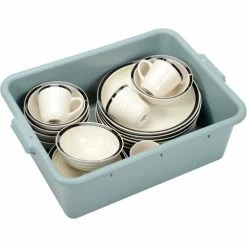 Winco PL-7G - Bus Box, Gray, Polypropylene, 21-1/2"D x 15-3/4"W x 7-1/4"H, NSF