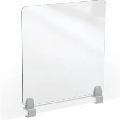 MooreCo Clear Acrylic 24"H x 23"W Edge Clamp Acrylic Panel 4mm Thick -Server & Expediter Supplies Sales BLI 45258