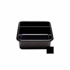 Cambro 1621CBP110 - Cambox 2 Compartments, 15-5/8"L x 20-1/2"W x 4-7/8"H, Hi-Gloss Plastic, Black - Pkg Qty 12
