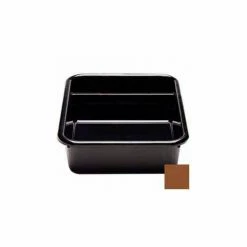 Cambro Cambox®, 2 Compartments, 15-5/8"L X 20-1/2"W X 4-7/8"H, Hi-Gloss Plastic, Dark Brown - Pkg Qty 12