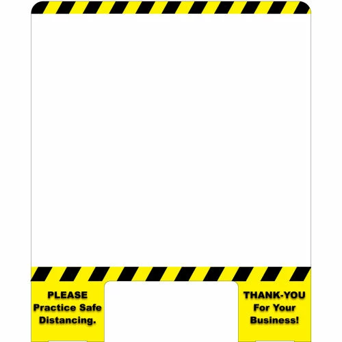 Vestil Cashier Guard, Polycarbonate 23"W x 28"H 4 Vestil Cashier Guard, Polycarbonate 23"W x 28"H - Image 2