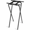 Gaychrome Tray Stand, 19" x 16" Top x 31" High, 2-1/4" Black Straps 1" Black Tubular Steel Frame (Single Pack)