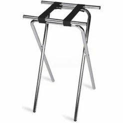 Gaychrome Tray Stand, 19" x 16" Top x 31" High, 2-1/4" Black Straps, non-marking Plastic feet (Single Pack)