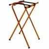 Gaychrome Tray Stand, 19" x 16" Top x 31" High, 2-1/4" Brown Straps (6 Per Case) -Server & Expediter Supplies Sales CNT 1053WA