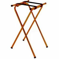 Gaychrome Tray Stand, 19" x 16" Top x 31" High, 2-1/4" Brown Straps (6 Per Case)