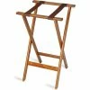 Gaychrome Flat Wood Tray Stand, 18-1/2" x 17" Top x 30" High, 2-1/4" Brown Straps HardWood Frame (Single Pack) -Server & Expediter Supplies Sales CNT 1170 1