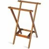 Gaychrome Tray Stand, deluxe, with Bottom Strap only, Wood, Brown Straps, (Single Pack) -Server & Expediter Supplies Sales CNT 1170 BSO 1