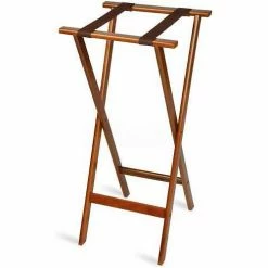 Gaychrome Tray Stand, Extra Tall, Wood, Bottom Strap only, Brown Straps, (Single Pack)