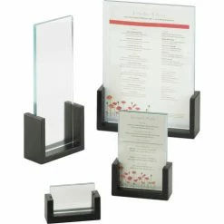 Cal-Mil 1510-32-96 Midnight U-Frame Tabletop Cardholder 3-1/2"W x 1"D x 2"H - Pkg Qty 6