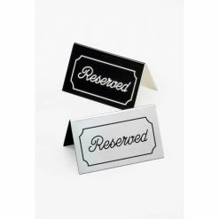 Cal-Mil 273-1 Engraved "Reserved" Sign 5"W x 3"H Red with White Letters - Pkg Qty 12