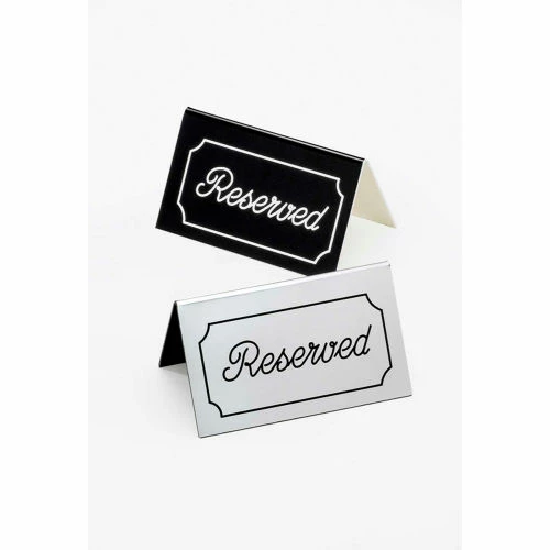 Cal-Mil 273-1 Engraved "Reserved" Sign 5"W x 3"H Red with White Letters - Pkg Qty 12 3 Cal-Mil 273-1 Engraved "Reserved" Sign 5"W x 3"H Red with White Letters - Pkg Qty 12