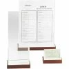 Cal-Mil 3016-811-55 Luxe Signage and Menu Holder Stainless Steel Accent, 8" x 11" Card -Server & Expediter Supplies Sales CP6 3016 811 55